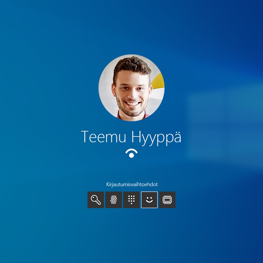 Windows 10 sign in screen