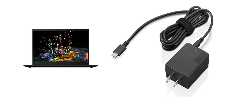 ThinkPad
X1 Carbon (2019)とLenovo 45W USB Type-C ウルトラポータブルACアダプター