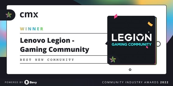 レノボ Legionゲーミングコミュニティが、Community Industry Awards 2022でベストニューコミュニティ賞を受賞