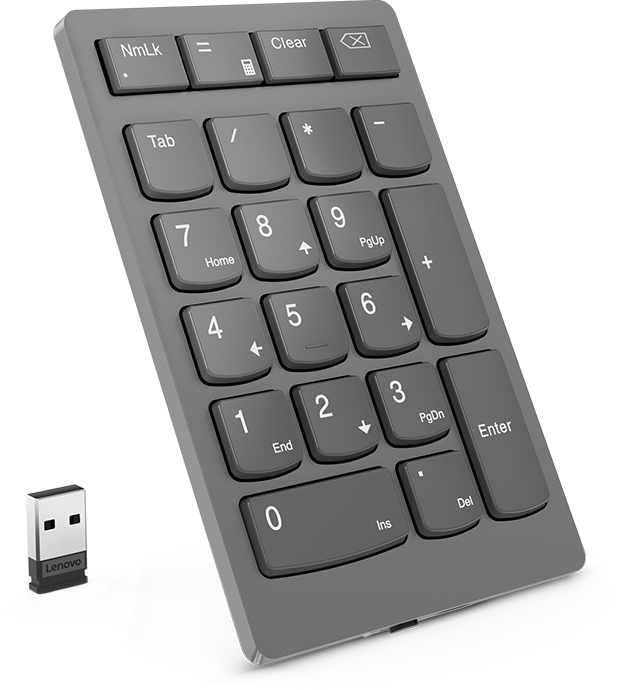 Lenovo Go Bežična Numerička Tastatura, pogled sa prednje strane