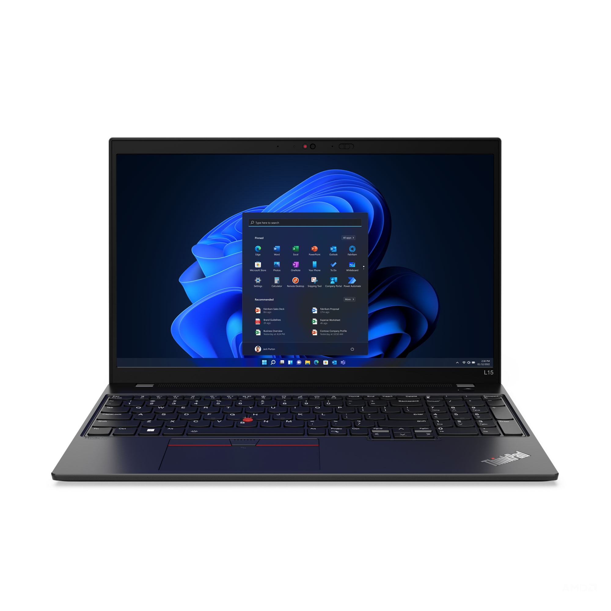 pic of Lenovo ThinkPad L15 Gen 3 AMD Laptop, 15.6" FHD IPS Touch  Low Weight