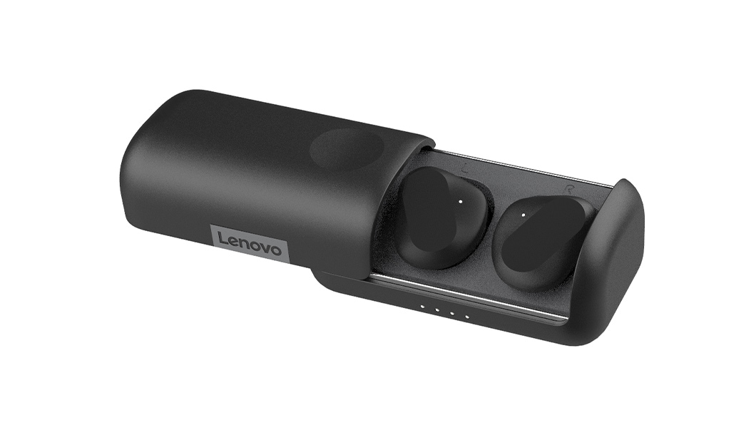  Lenovo True Wireless Earbuds Bluetooth 5.0 IPX5 Waterproof with  USB-C Quick Charge and Built-in Microphone for Work/Travel/Gym (Black) :  Electronics