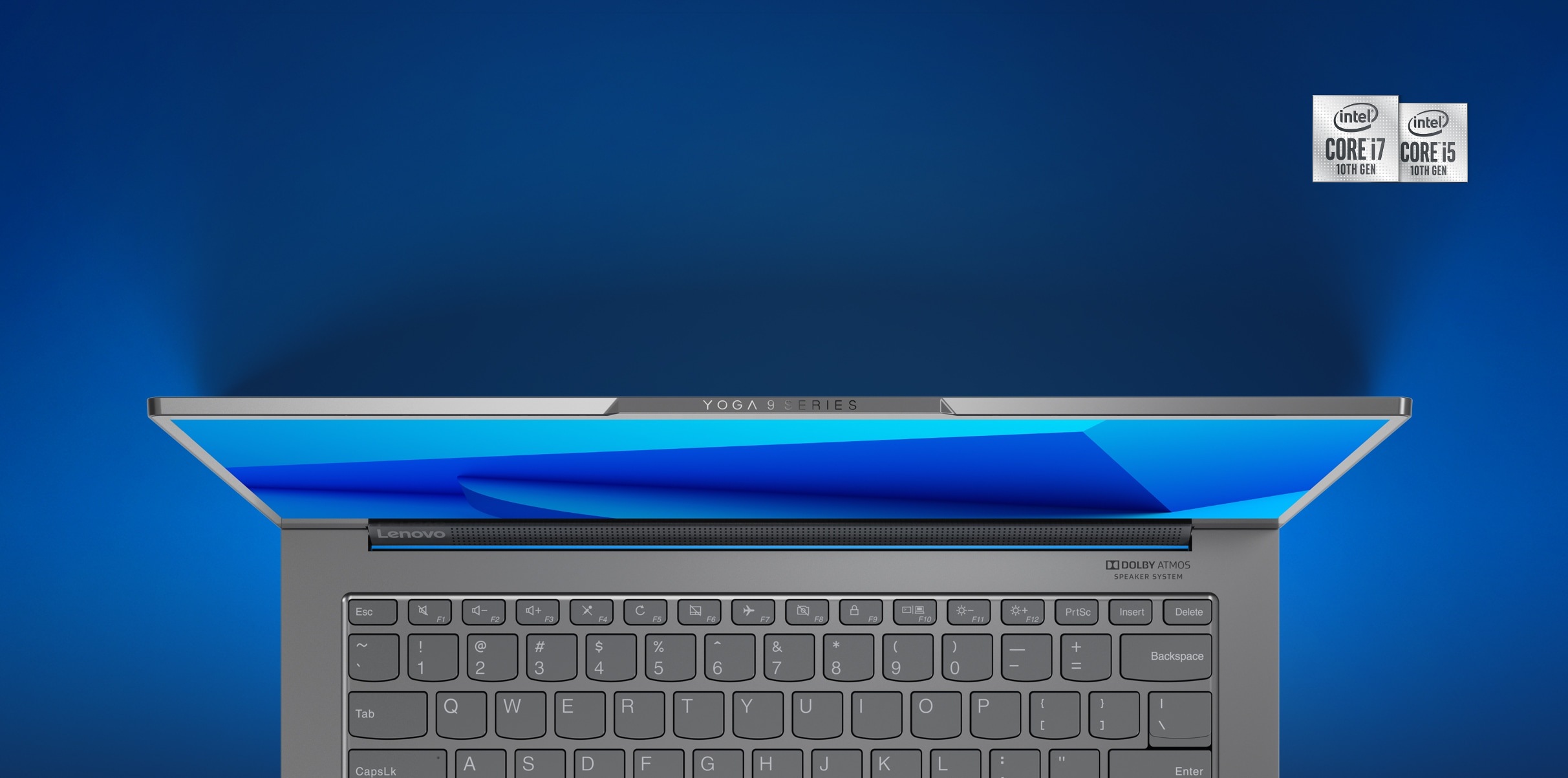 Yoga C940 Open Laptop Overhead View