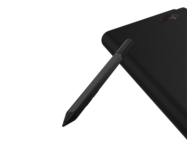 Lenovo Mod Pen and back view of ThinkPad X1 Fold