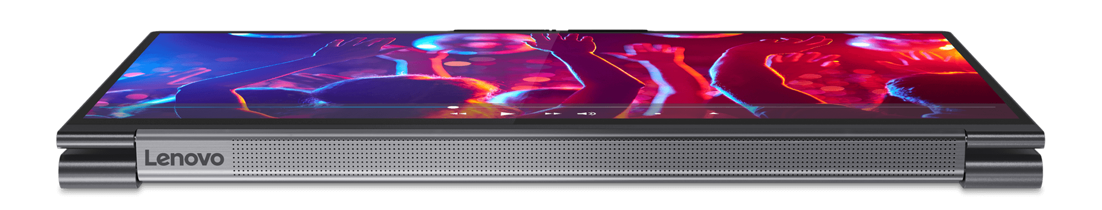 Lenovo Yoga 2-in-1, closed, showing sound bar