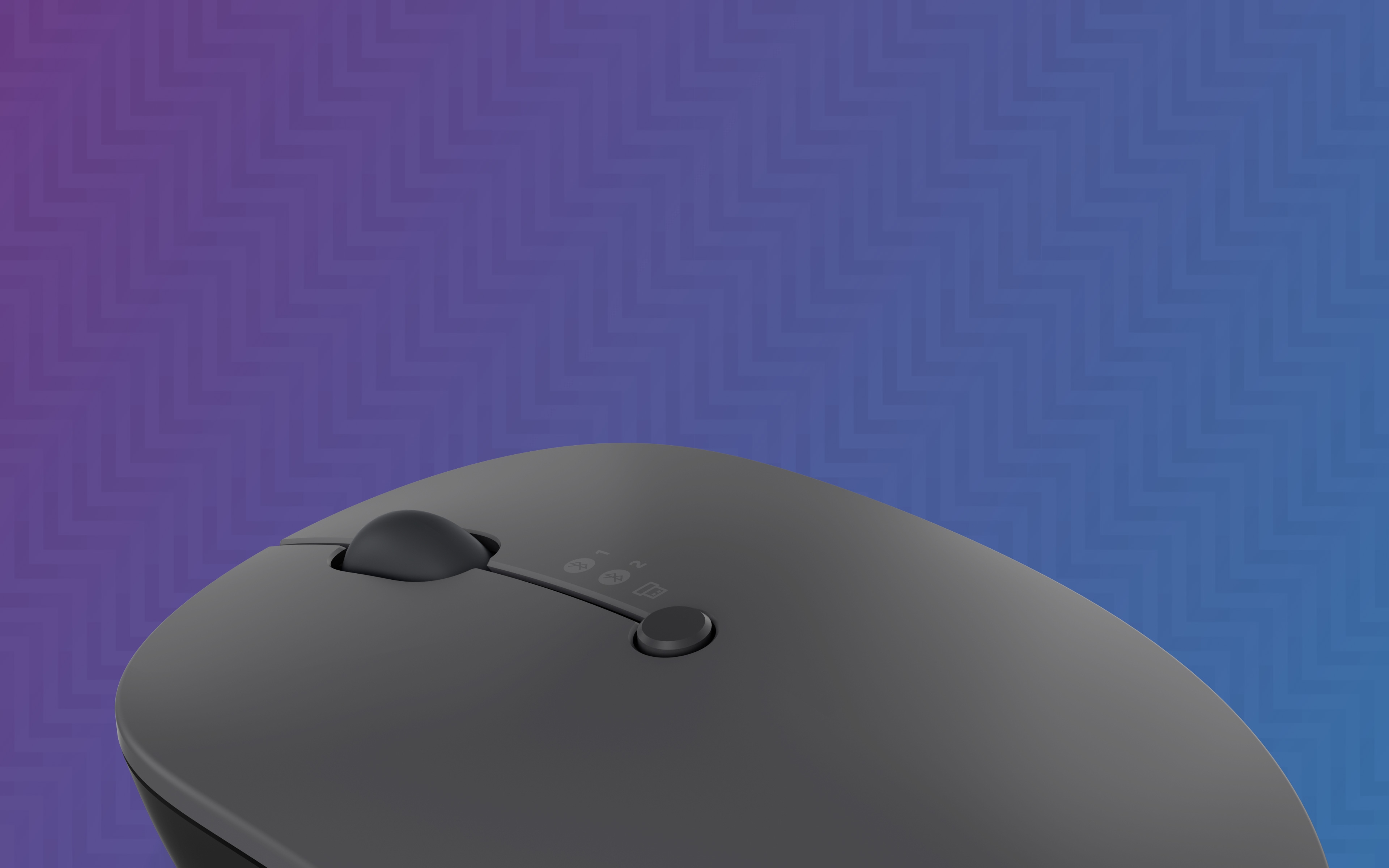 Lenovo Go Wireless Multi-Device Mouse closeup, left side view