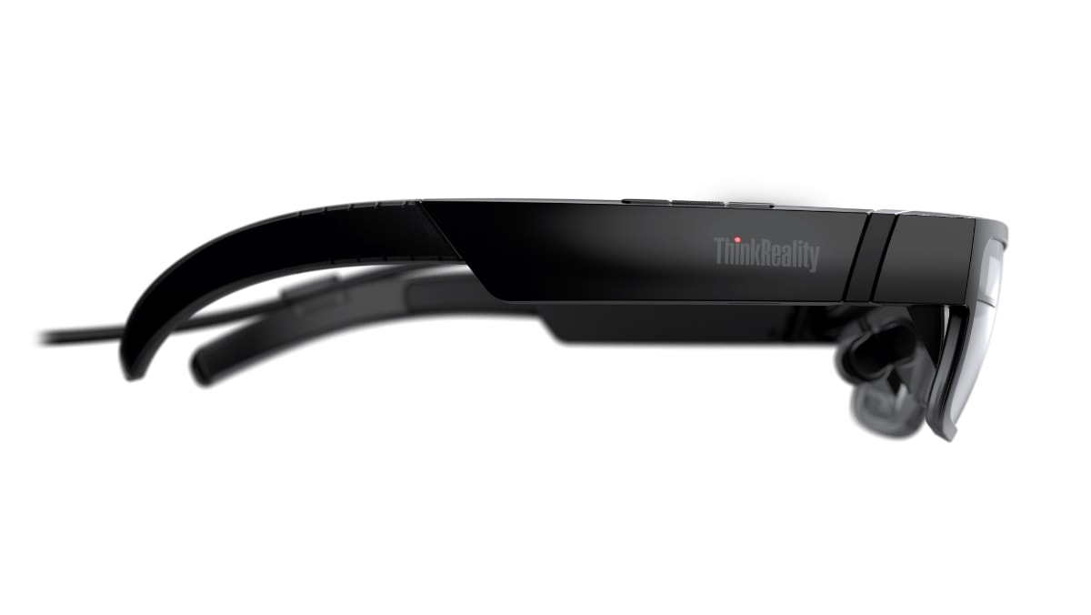 Vista lateral derecha de las gafas Smart Lenovo ThinkReality A3