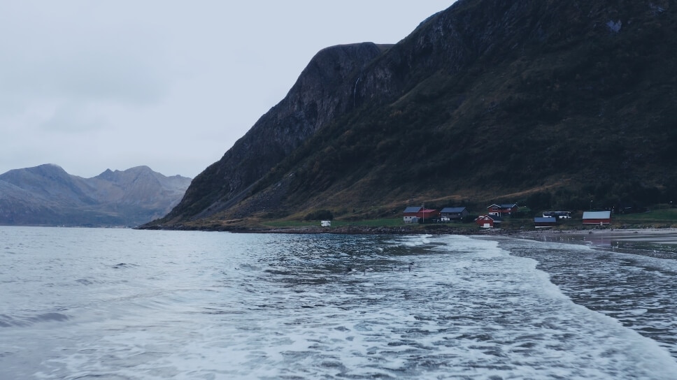 Norwegian ocean-side village