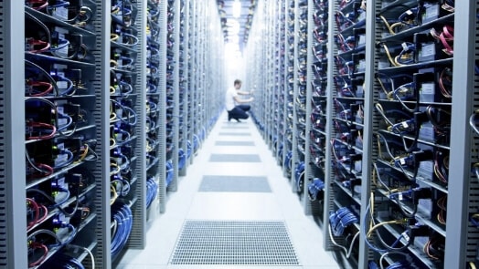 IT technician in a data center