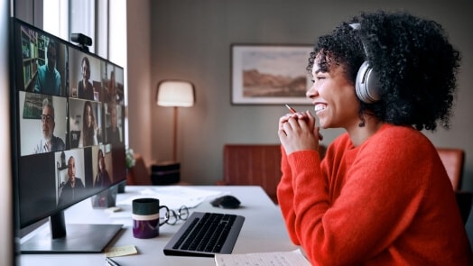 Woman working in an office environment