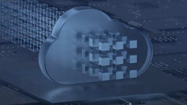 Digitale cloud in een technische ruimte
