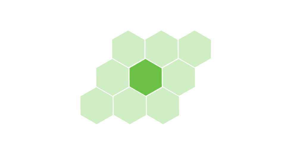 Focus - hexagon pattern