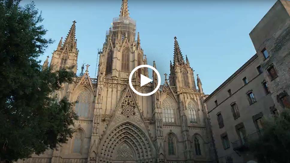 Famous Roman Catholic Church in Barcelona