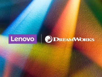 Lenovo logo and DreamWorks Animation logo