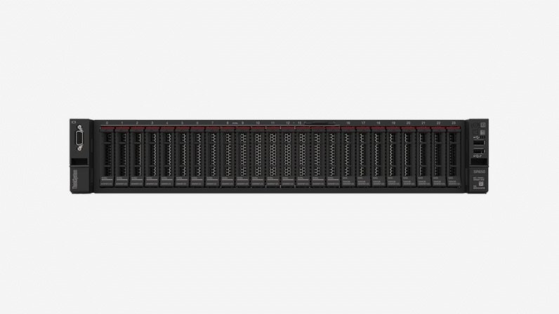 Lenovo ThinkSystem SR650 V2 Rack Server - front facing