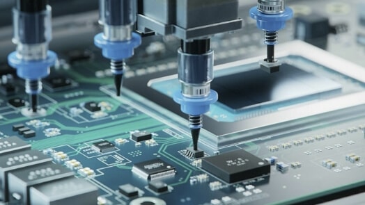 Factory production of Electronics components
