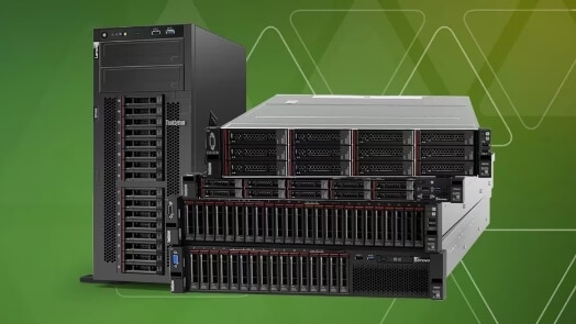Collection of Lenovo ThinkSystem servers