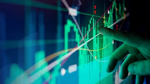 Representaciones de datos abstractos que sugieren 'big data' y analítica.