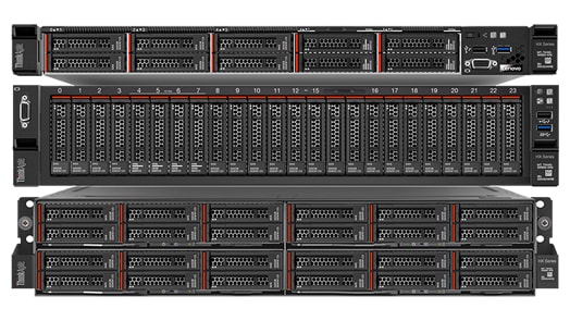 Lenovo ThinkAgile HX Series - front facing 3 stack