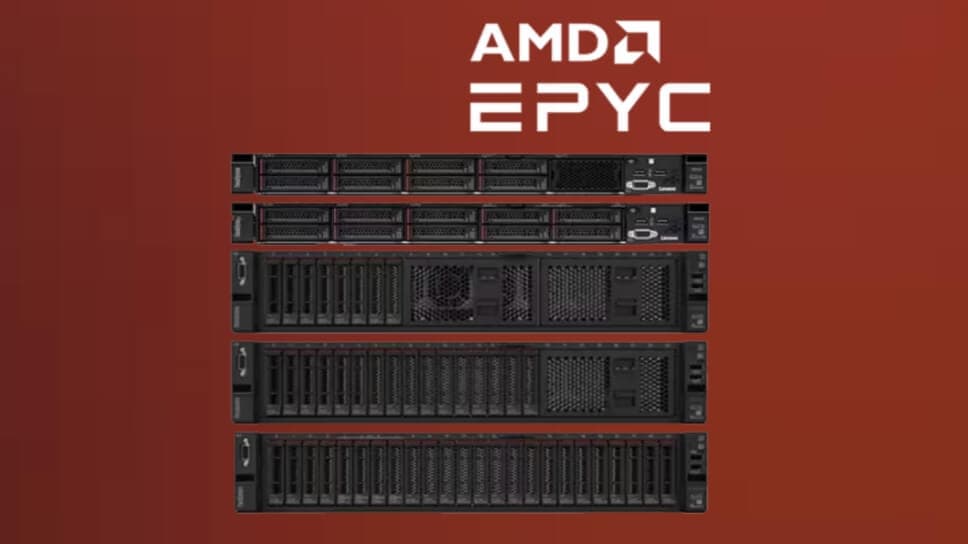 Стоечные серверы ThinkSystem с процессорами AMD EPYC. 