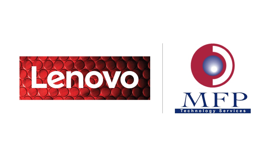 Logos des services de technologie Lenovo et MFP
