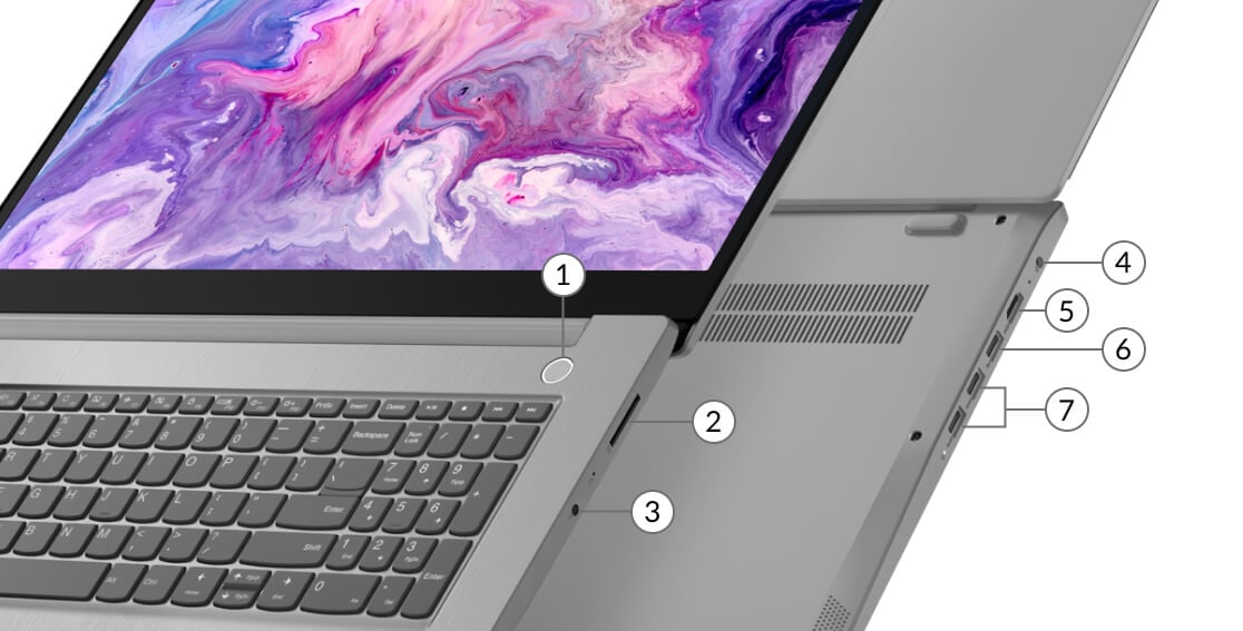 Порты и разъемы ноутбука Lenovo IdeaPad 3 (17, Intel)