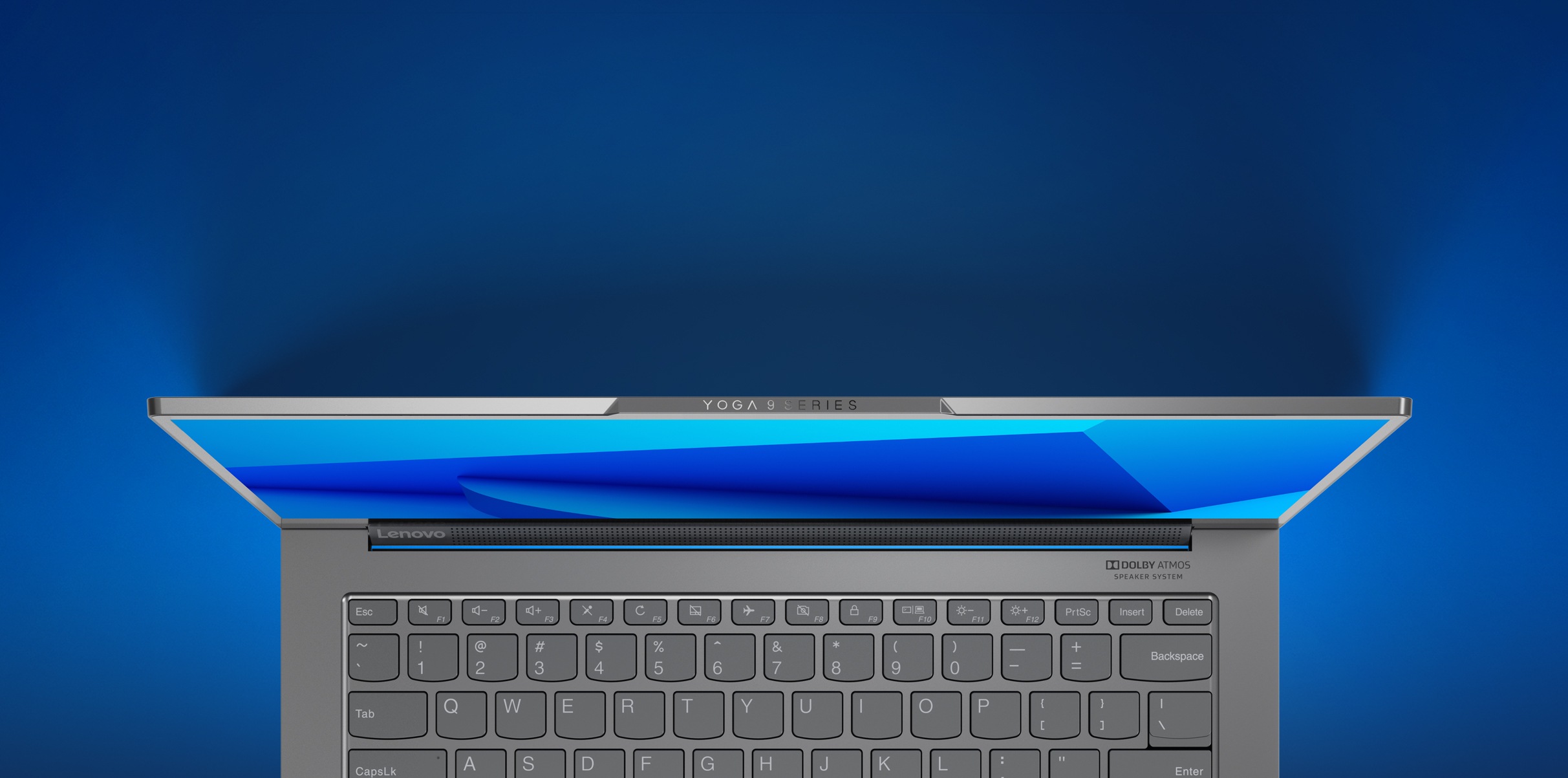 Vue du dessus du portable Yoga C940 ouvert